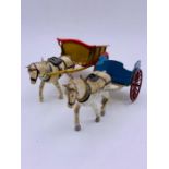 Two Vintage Horse and Cart models by Britains