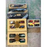 A Selection of boxed set of vintage lorries and vans various models and makers to include