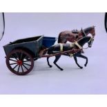 Two Vintage Horse and Cart models by Britains