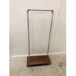 Industrial bespoke clothes rail on castors (134cm X 52cm)