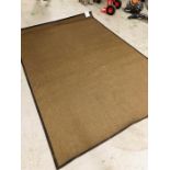 Two dark brown coir style rugs (200cm X 300cm, 230cm X 156cm)