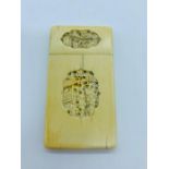 An Antique Ivory card case