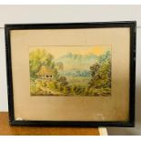 A water colour of landscape signed Mandard