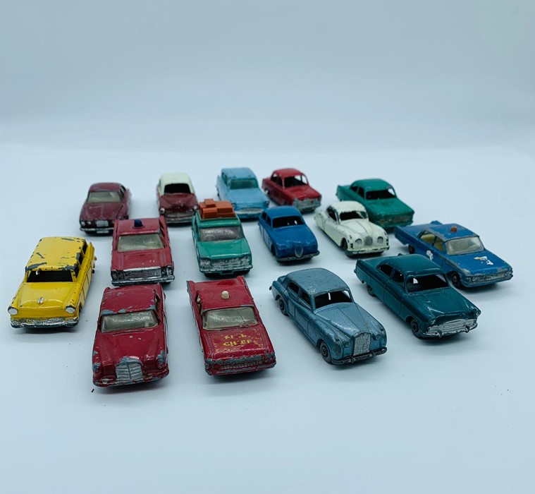 A Collection of fifteen Matchbox Lesney cars