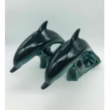 Two Poole Pottery Dolphins.