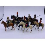 A selection of lead Britains mounted soldiers
