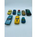 A Selection of eight Corgi diecast cars