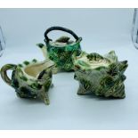 A shell themed china tea set.