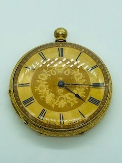 An 18ct gold pocket watch (Total weight 44.28g) AF