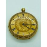 An 18ct gold pocket watch (Total weight 44.28g) AF