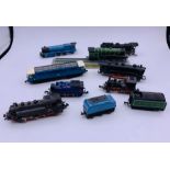 Eight miniature L.N.E.R engines by Hornby