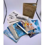 A mixed box of postcards and photographs of aircraft.