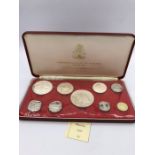 A 1975 Commonwealth of the Bahamas silver coin proof set