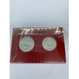 A Presentation pack for Vatican Bank 1947 5 and 10 lire coins, Pop Pius XII
