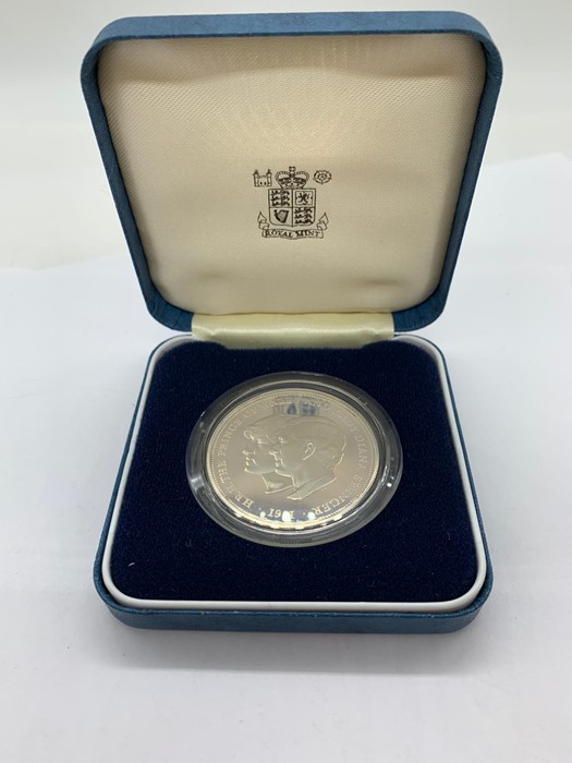 A 1981 Prince of Wales and Lady Diana Spencer Silver proof coin.