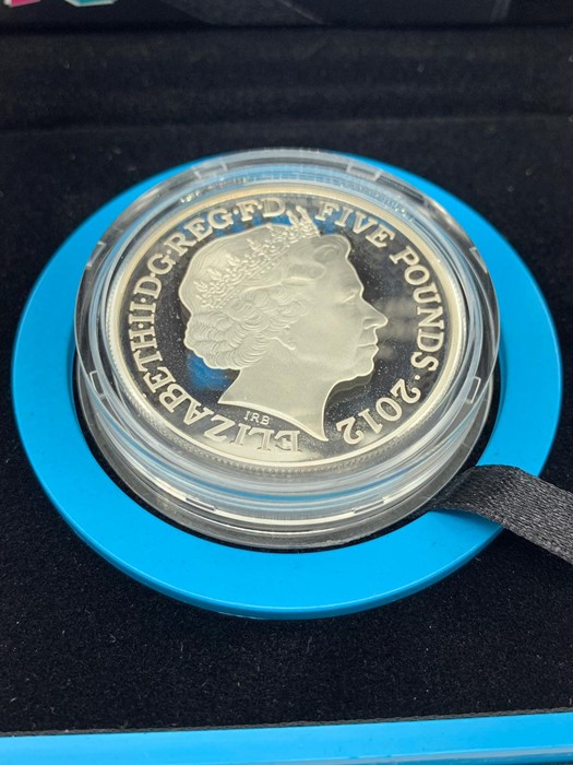 A silver Proof London 2012 Paralympic Games £5 piedfort coin - Image 5 of 5
