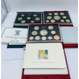 Three United Kingdom Proof Sets for 1985, 1998 and 1999.