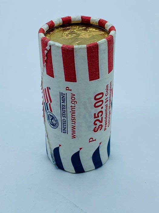 A roll of $25 Presidential $1 Coins, George Washington - Image 2 of 2