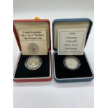Two Silver proof One pound coins
