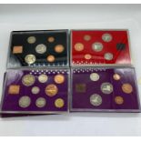 Four Collectors packs for the coinage of Great Britain and Northern Ireland 1970,1971, 1980 and