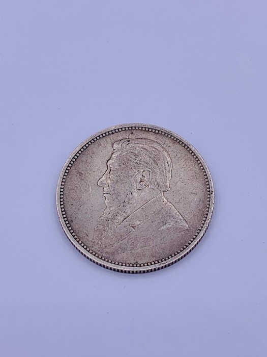 An 1892 silver 2 Shillings South African coin AEF - Image 2 of 3