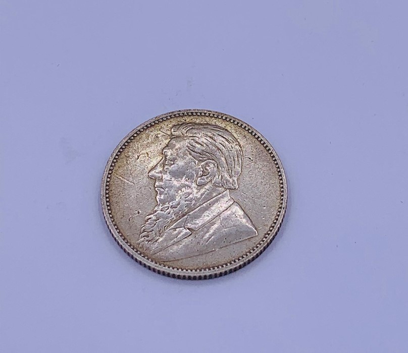 An 1895 silver 1 Shilling coin from South Africa AEF - Image 2 of 3