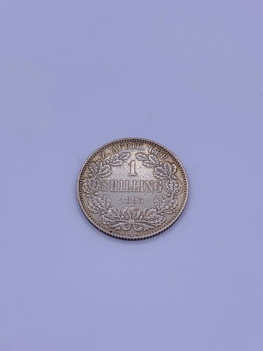 An 1895 silver 1 Shilling coin from South Africa AEF - Image 3 of 3