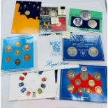 A selection of coin sets: Jersey 1997 Brilliant Uncirculated Coin Set, States of Jersey 1987