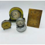 A Selection of four small clocks AF