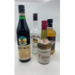 A Mixed selection of liqueurs to include Malibu