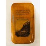 A Mauchline ware cigarette/cigar case