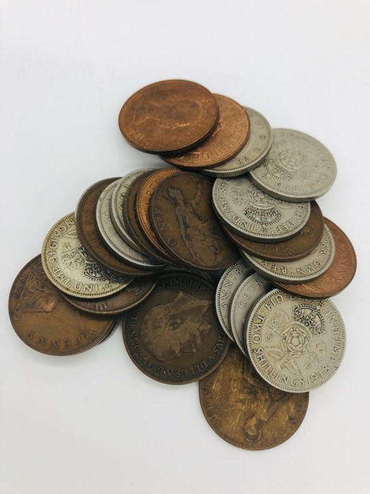A Large volume of coins, variety of years, countries and denominations including England, France - Image 6 of 9