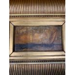 A Gilt Framed oil on canvas of a boat scene by Sala (approx 30cm x 23cm)