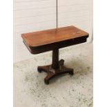 A William IV Rosewood Card Table