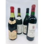 Four French red wine to include Chateau La Fleur Du Grand Moine Lalande De Pomerol 1990 and