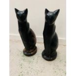 A pair of black stone cats AF
