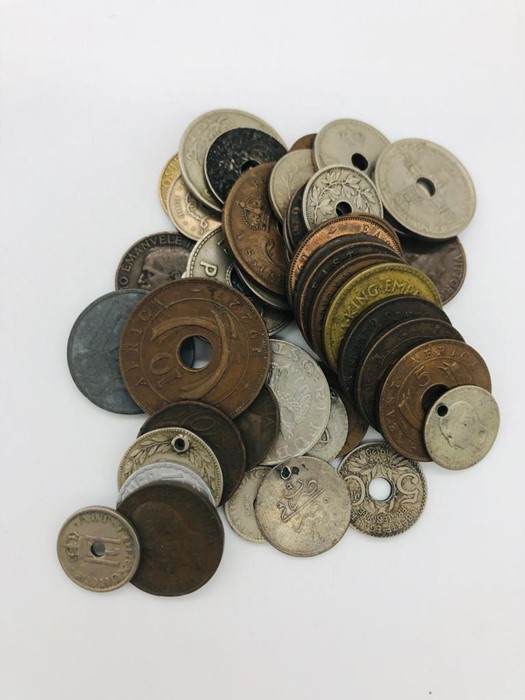 A Large volume of coins, variety of years, countries and denominations including England, France
