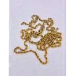 A selection of 9ct yellow gold rope style chains AF (14.8g)