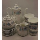 A six setting Wedgwood china tea set in the 'Angela' pattern
