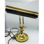 A Brass desk lamp