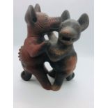 Mexican pottery Colima dancing dogs