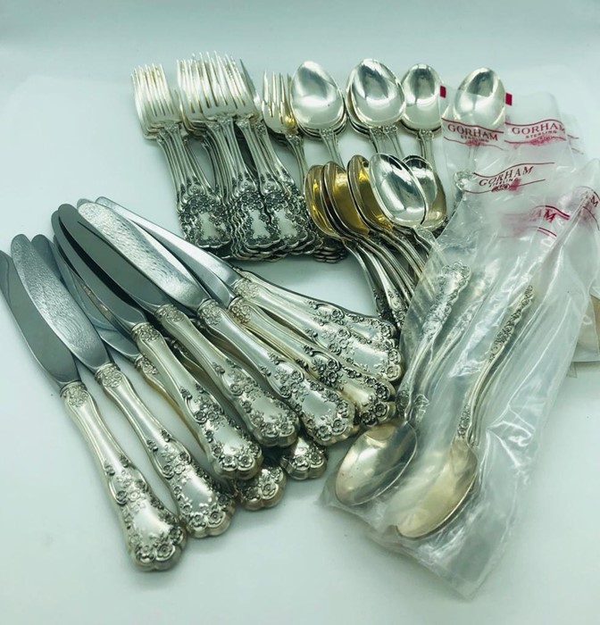 A Gorham sterling silver twelve piece flatware cutlery - Image 4 of 4