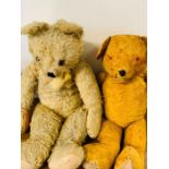 A Two vintage teddy bears (72cm tall) AF