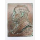 A Louis Pasteur bronze plaque