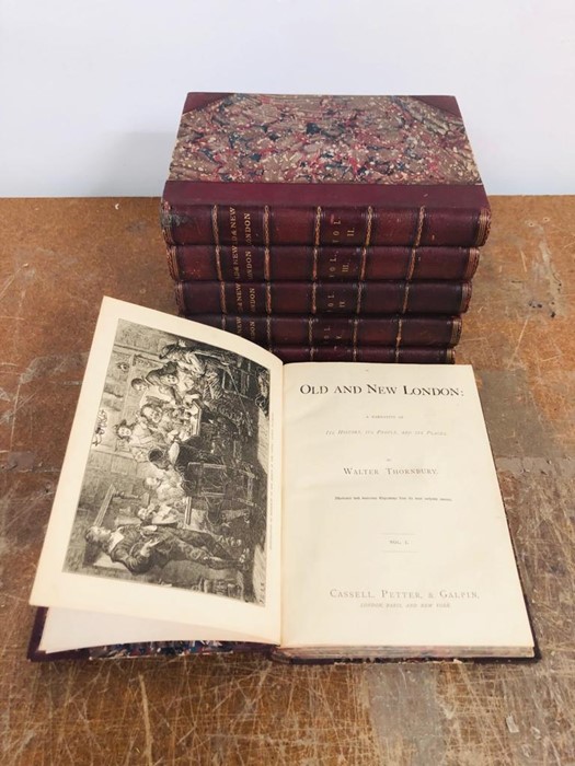 Six Volumes 1 to 6 Old and New London. - Image 2 of 2