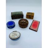 A Selection of various trinket boxes