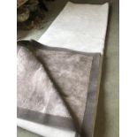 An extra large rectangular light grey rug with trim (575cm X 554cm)