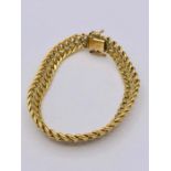 A 9ct yellow gold bracelet (11g)