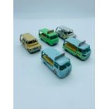 Three matchbox No21 milk float truck and two Lesney No29 Bedford milk trucks