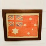 A Framed Vintage Australian red ensign